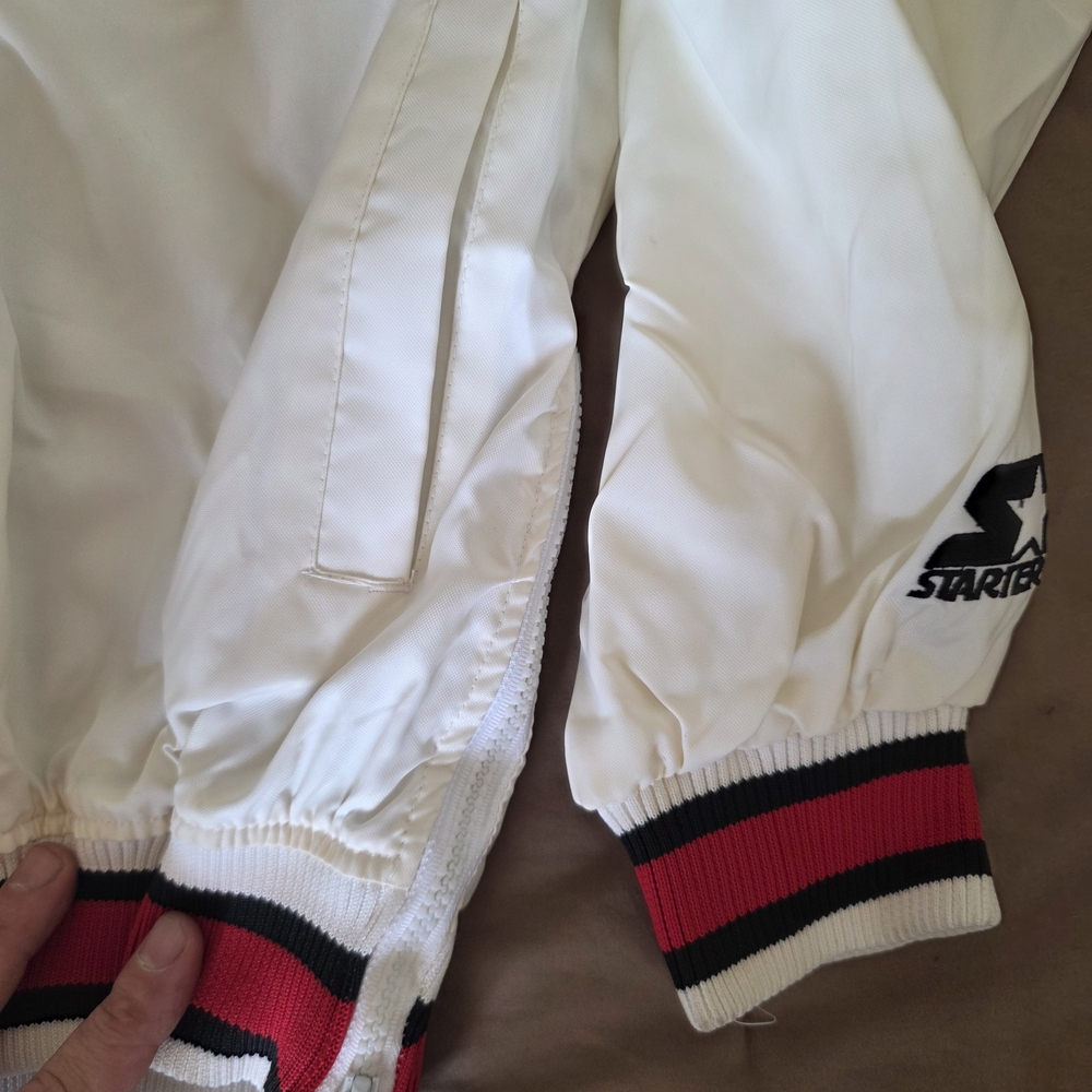 Vintage Chicago Bulls Starter Pullover Jacket – Jordan Era Size M 1990s - Picture 5 of 9